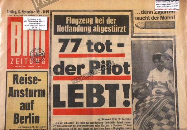 Bild Zeitung, 10.11.1961