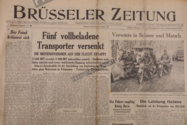 Brüsseler Zeitung, 22.04.1941