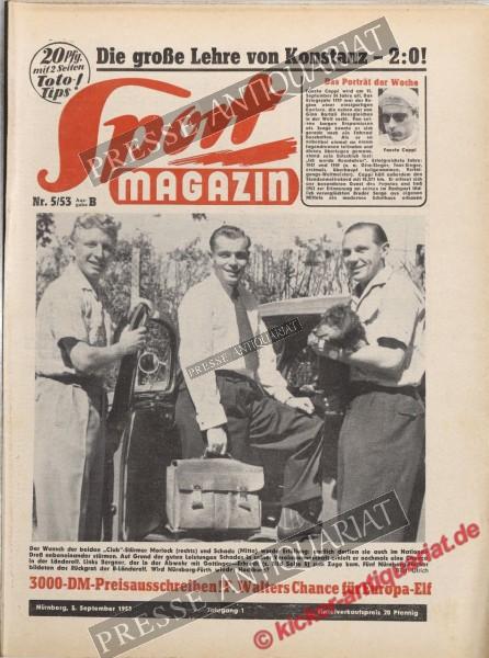 Sportmagazin Nr. 5B, 03.09.1953 bis 09.09.1953