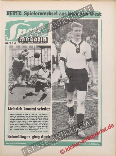 Sportmagazin Nr. 31A, 04.08.1958 bis 10.08.1958
