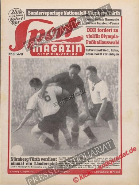 Sportmagazin Nr. 31B, 02.08.1956 bis 08.08.1956