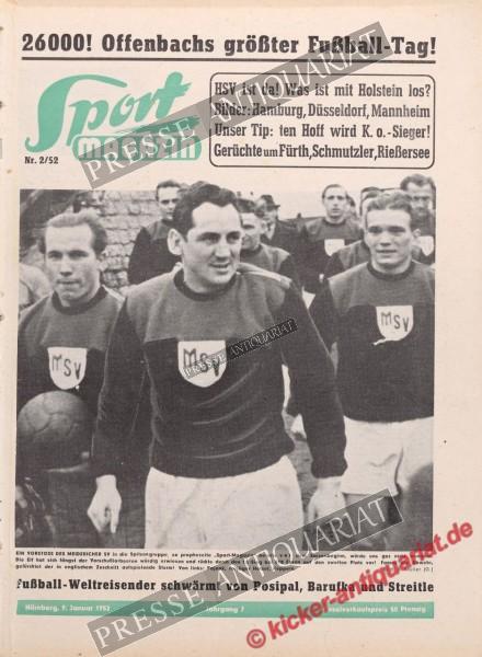 Sportmagazin Nr. 2A, 09.01.1952 bis 15.01.1952