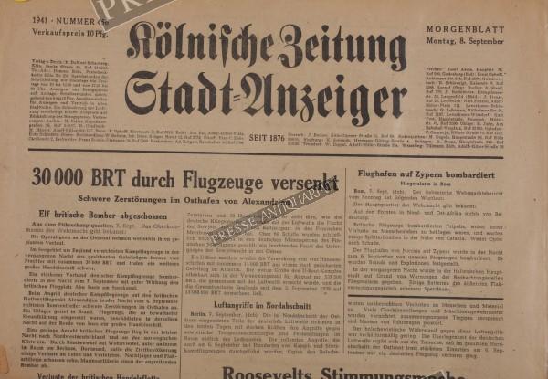 Kölnische Zeitung Morgenblatt, 08.09.1941