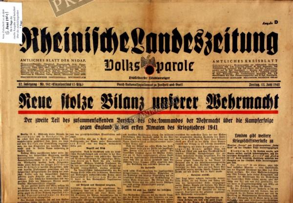 Rheinische Landeszeitung, 13.06.1941