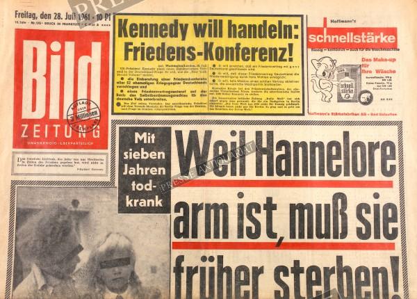 Bild Zeitung, 28.07.1961
