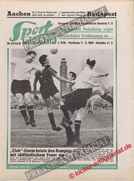Sportmagazin Nr. 14A, 03.04.1956 bis 09.04.1956