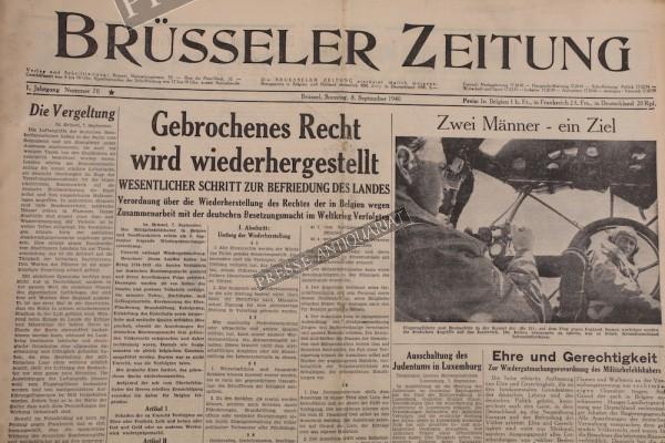Brüsseler Zeitung, 08.09.1940