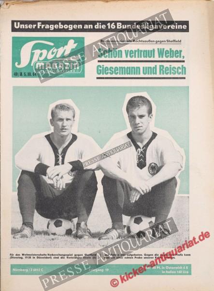 Sportmagazin Nr. 40A, 05.10.1964 bis 11.10.1964