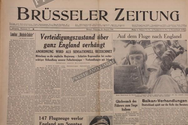 Brüsseler Zeitung, 20.08.1940