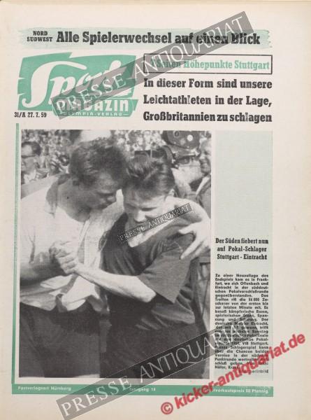 Sportmagazin Nr. 30A, 27.07.1959 bis 02.08.1959