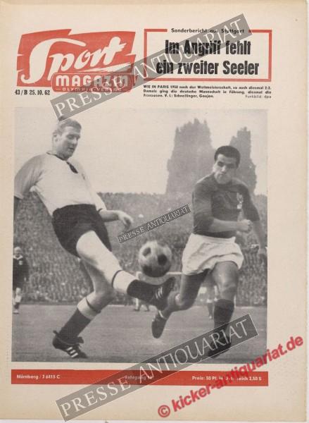 Sportmagazin Nr. 43B, 25.10.1962 bis 31.10.1962