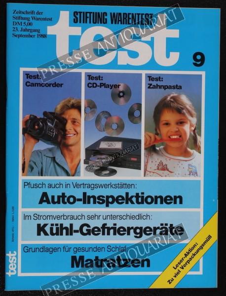 Test Zeitung der Stiftung Warentest, 01.09.1988 bis 30.09.1988