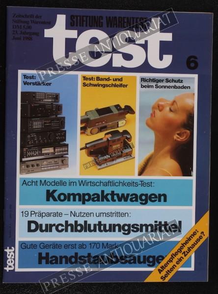 Test Zeitung der Stiftung Warentest, 01.06.1988 bis 30.06.1988