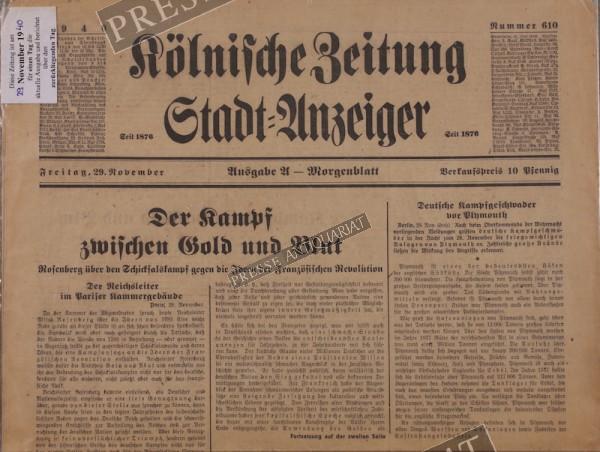 Kölnische Zeitung, 29.11.1940