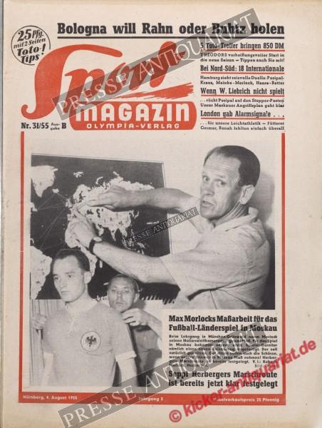 Sportmagazin Nr. 31B, 04.08.1955 bis 10.08.1955