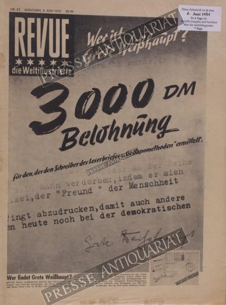 Revue Die Welt Illustrierte, 02.06.1951 bis 08.06.1951