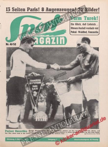 Sportmagazin Nr. 41A, 08.10.1952 bis 14.10.1952