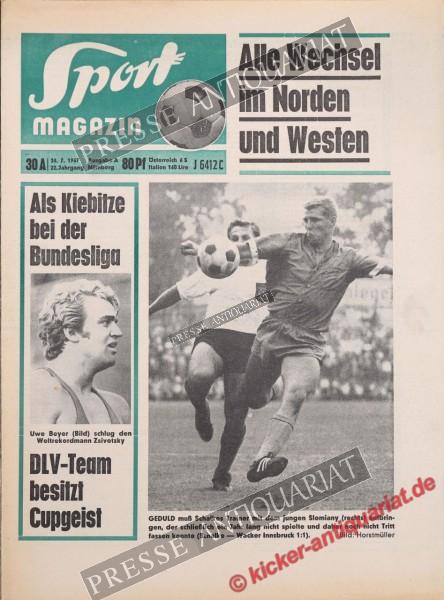 Sportmagazin Nr. 30A, 24.07.1967 bis 30.07.1967