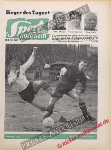 Sportmagazin Nr. 12A, 19.03.1962 bis 25.03.1962