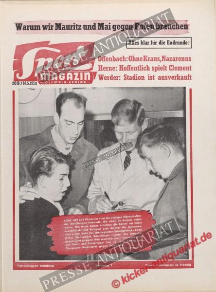 Sportmagazin Nr. 20B, 14.05.1959 bis 20.05.1959