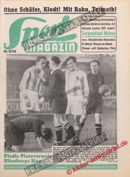 Sportmagazin Nr. 51A, 17.12.1952 bis 23.12.1952