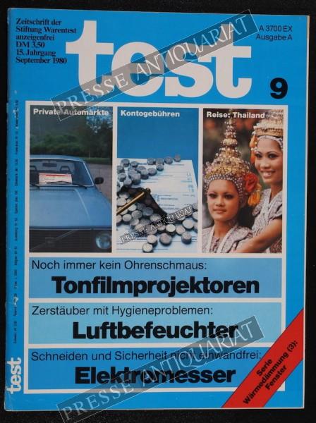 Test Zeitung der Stiftung Warentest, 01.09.1980 bis 30.09.1980