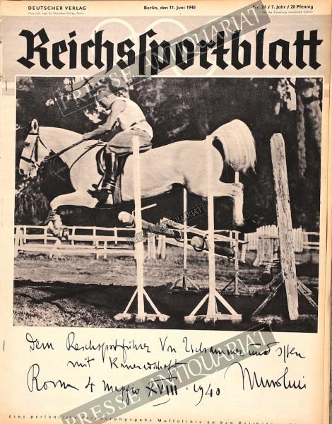 Reichssportblatt, 11.06.1940 bis 17.06.1940