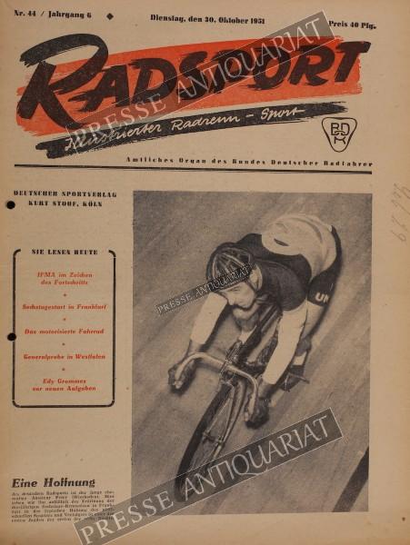 Radsport Illustrierte, 30.10.1951 bis 12.11.1951