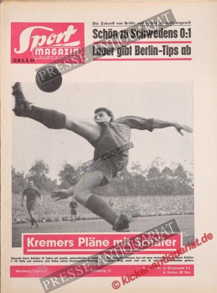 Sportmagazin Nr. 32B, 06.08.1964 bis 12.08.1964