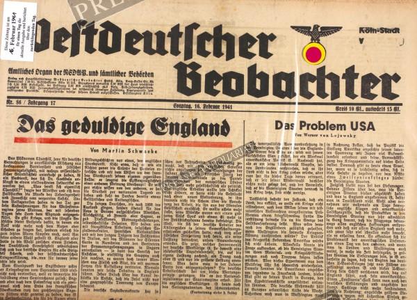 Westdeutscher Beobachter, 16.02.1941