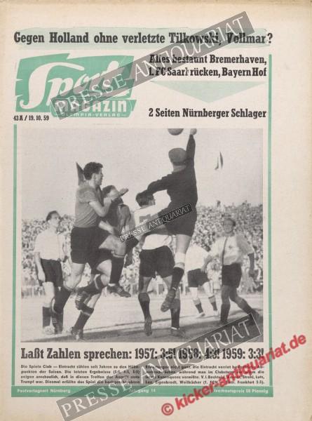 Sportmagazin Nr. 42A, 19.10.1959 bis 25.10.1959