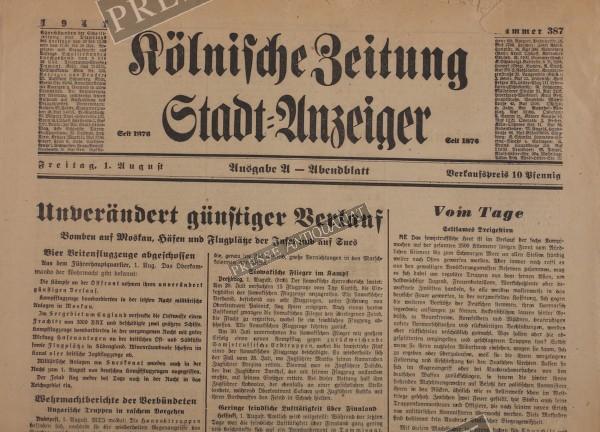 Kölnische Zeitung Abendblatt, 01.08.1941