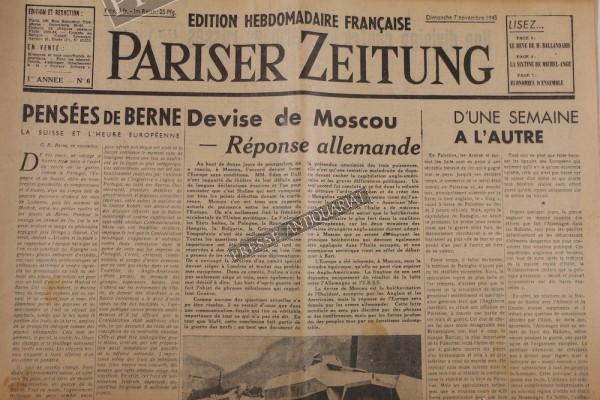Pariser Zeitung Francaise, 07.11.1943