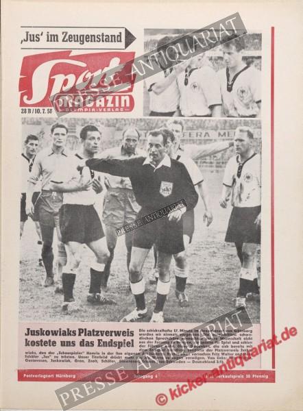 Sportmagazin Nr. 28B, 10.07.1958 bis 16.07.1958