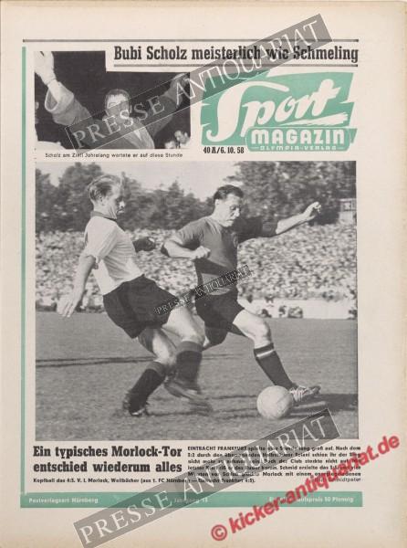 Sportmagazin Nr. 40A, 06.10.1958 bis 12.10.1958