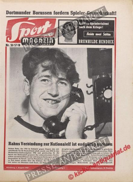 Sportmagazin Nr. 31B, 01.08.1957 bis 07.08.1957