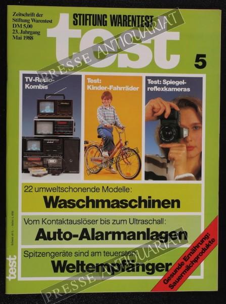 Test Zeitung der Stiftung Warentest, 01.05.1988 bis 31.05.1988