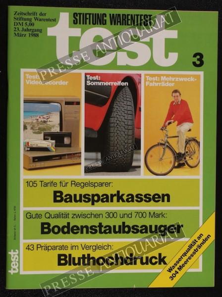 Test Zeitung der Stiftung Warentest, 01.03.1988 bis 31.03.1988
