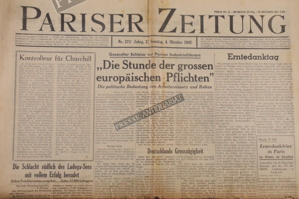 Pariser Zeitung, 04.10.1942