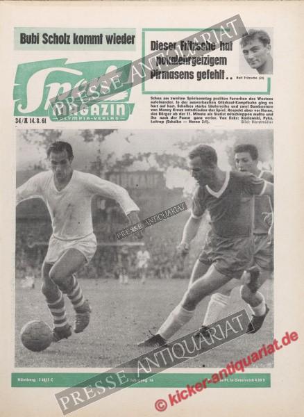 Sportmagazin Nr. 34A, 14.08.1961 bis 20.08.1961