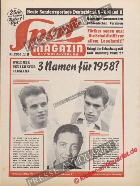 Sportmagazin Nr. 12B, 22.03.1956 bis 28.03.1956