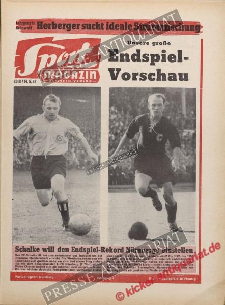 Sportmagazin Nr. 20B, 15.05.1958 bis 21.05.1958
