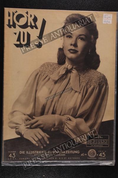 Rundfunkzeitung Hörzu, 21.10.1951 bis 27.10.1951