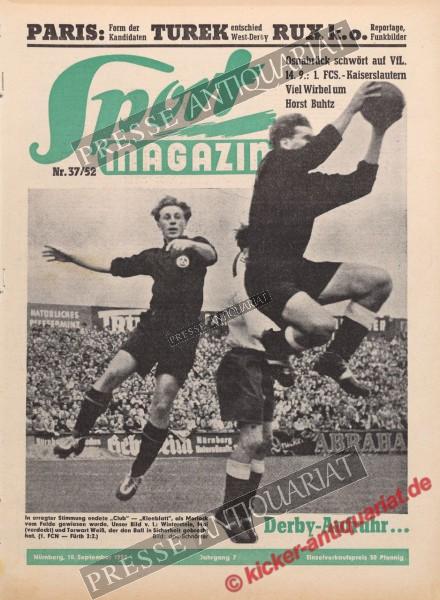 Sportmagazin Nr. 37A, 10.09.1952 bis 16.09.1952