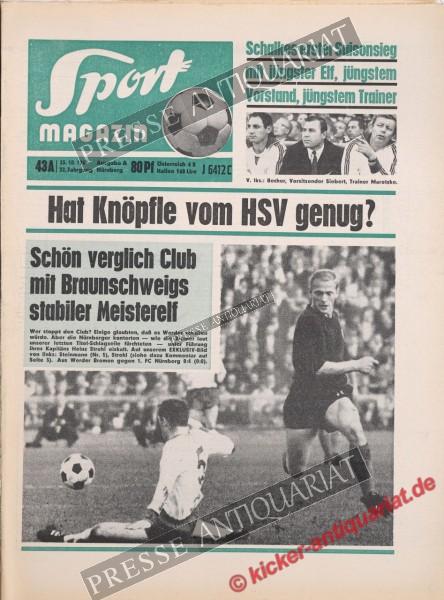 Sportmagazin Nr. 43A, 23.10.1967 bis 29.10.1967