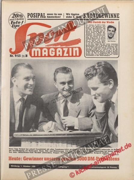 Sportmagazin Nr. 9B, 01.10.1953 bis 07.10.1953