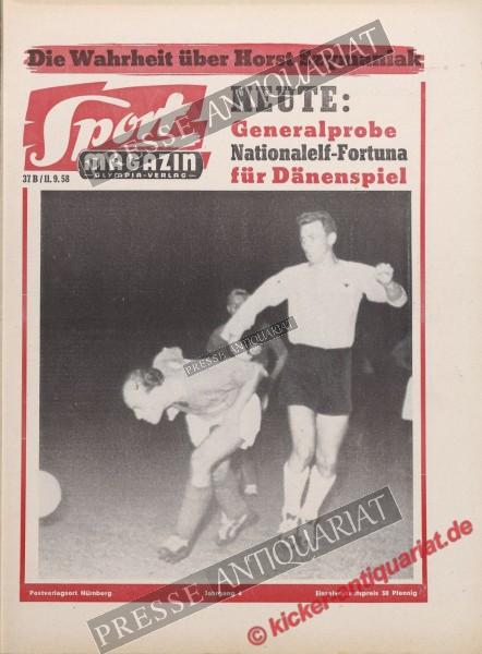 Sportmagazin Nr. 37B, 11.09.1958 bis 17.09.1958