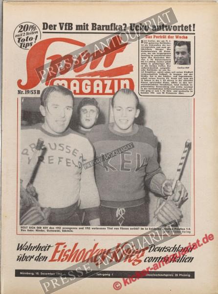 Sportmagazin Nr. 19B, 10.12.1953 bis 16.12.1953