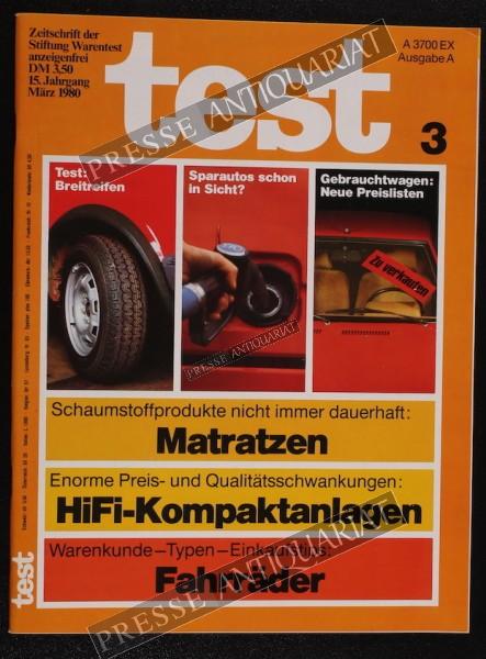 Test Zeitung der Stiftung Warentest, 01.03.1980 bis 31.03.1980