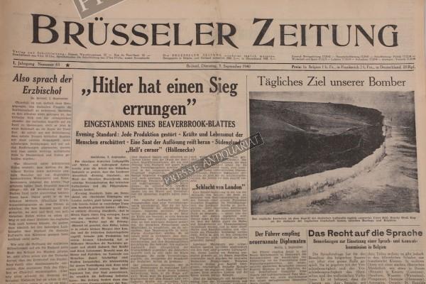 Brüsseler Zeitung, 03.09.1940